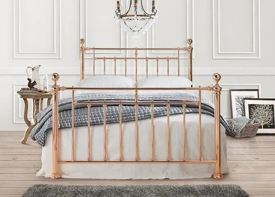 Alexander Rose Gold Metal Bed