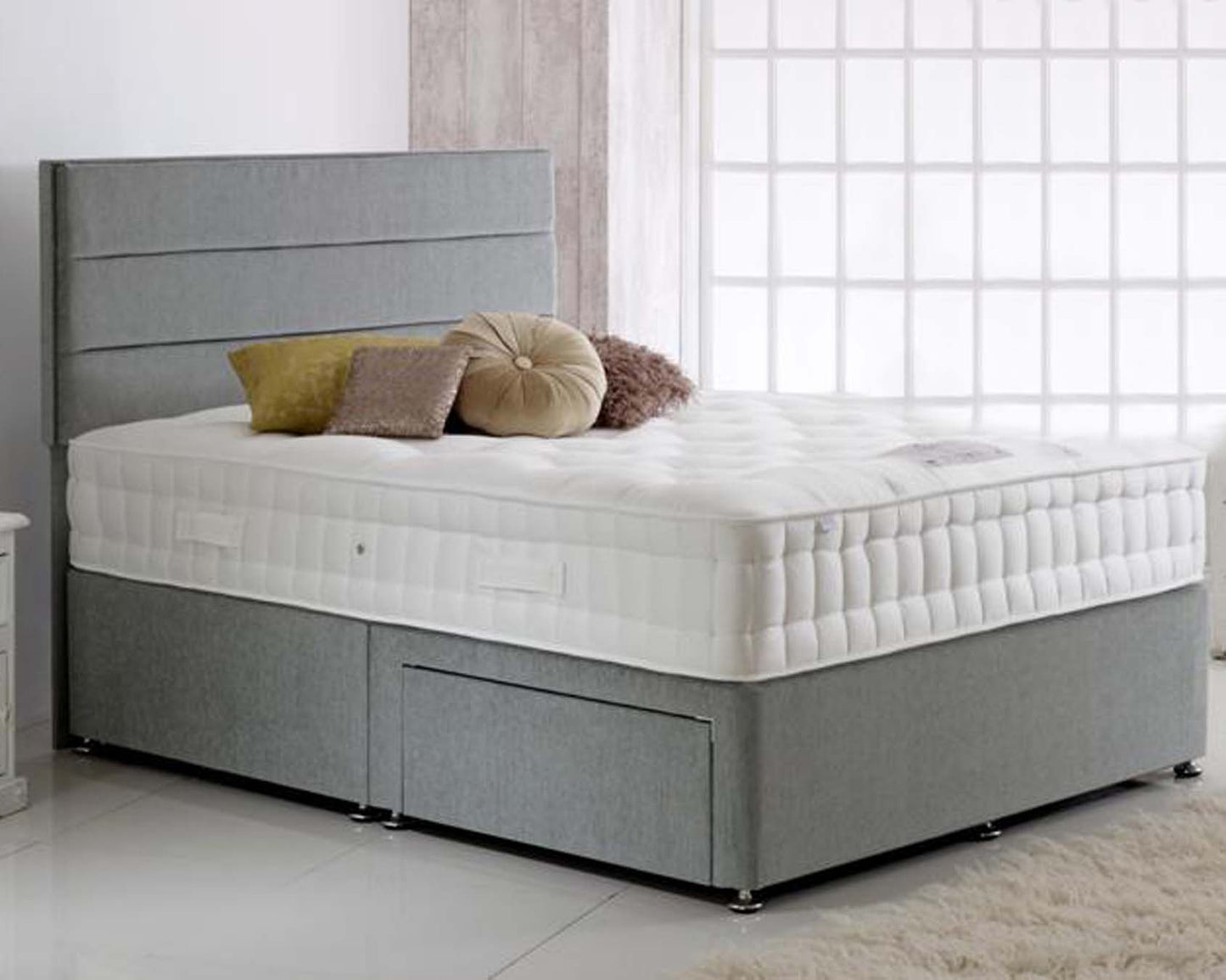 100% Natural 7000 Pocket Spring Medium Bed