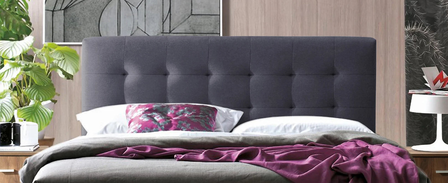 Novara Dark Grey Fabric Bed
