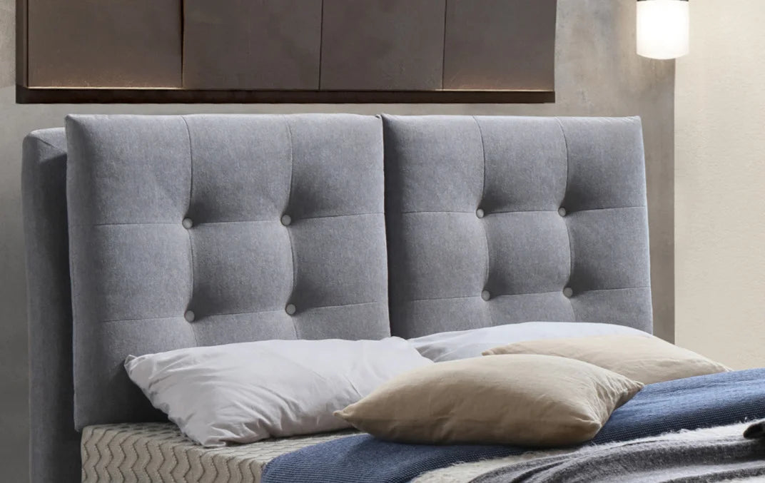 Tuscany Grey Fabric Bed