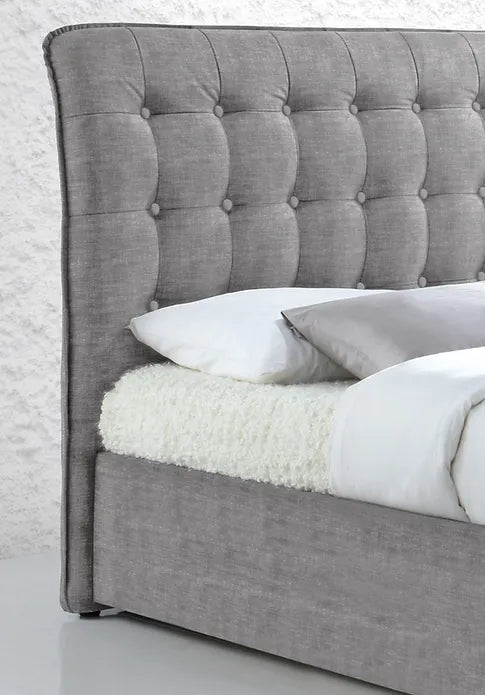 Hamilton Light Grey Fabric Bed