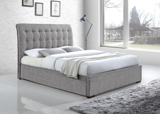 Hamilton Light Grey Fabric Bed