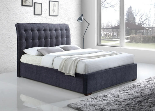 Hamilton Dark Grey Fabric Bed