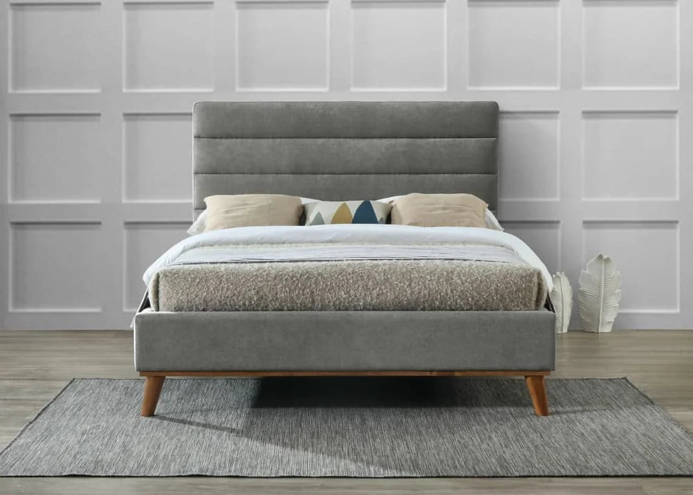 Mayfair Light Grey Fabric Bed