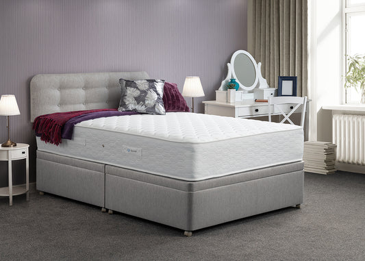 Aqua Bonnel Spring Divan Bed & Mattress