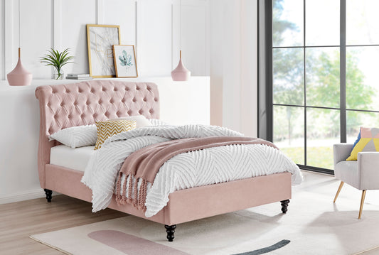 Rosa Pink Fabric Bed