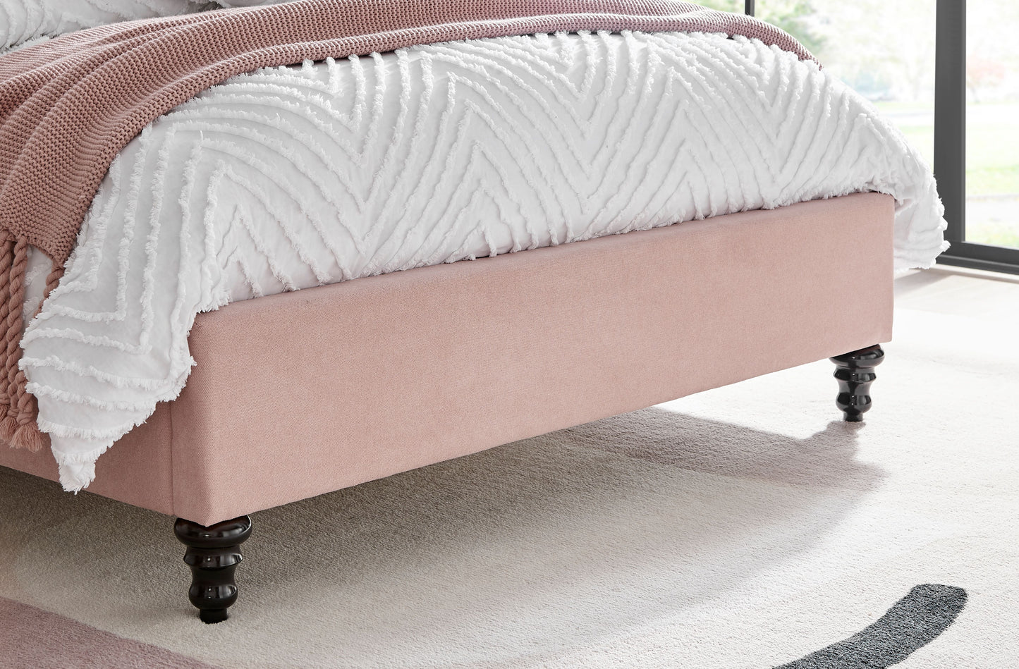Rosa Pink Fabric Bed