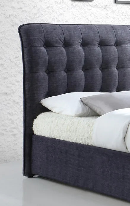 Hamilton Dark Grey Fabric Bed