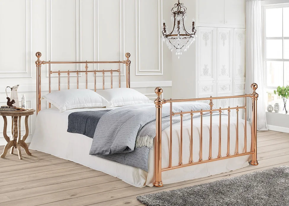 Alexander Rose Gold Metal Bed