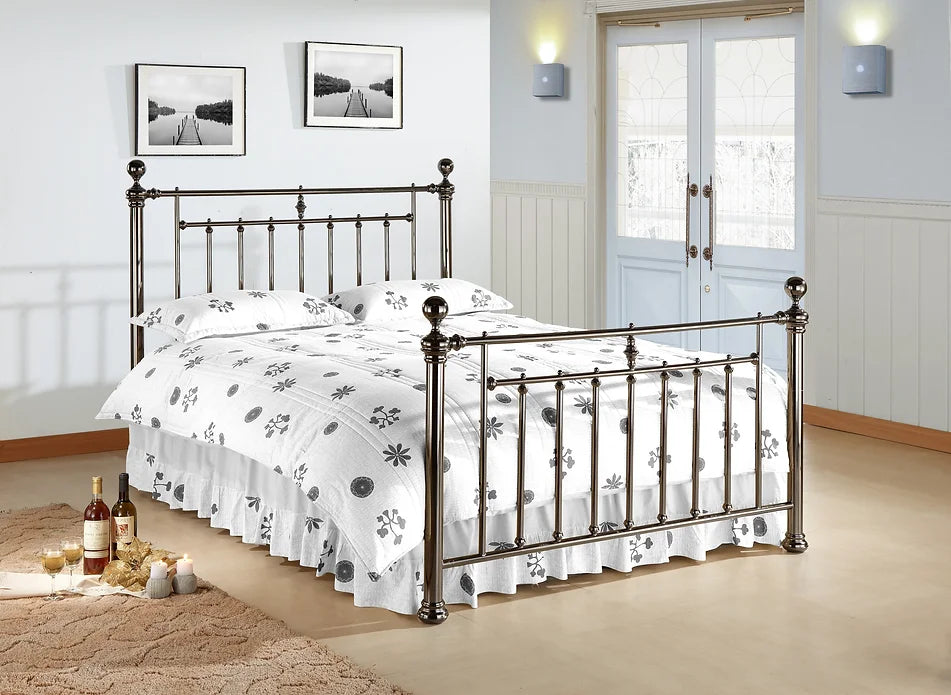 Alexander Black Nickel Metal Bed