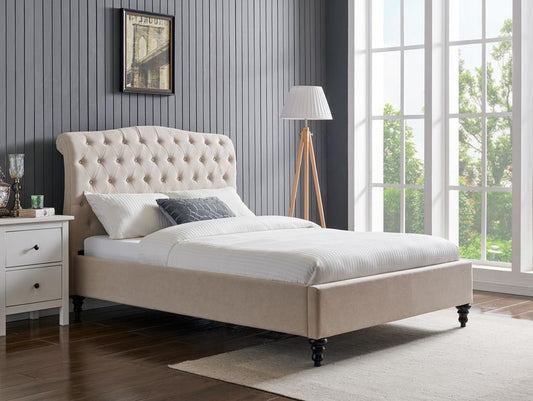 Rosa Natural Fabric Bed